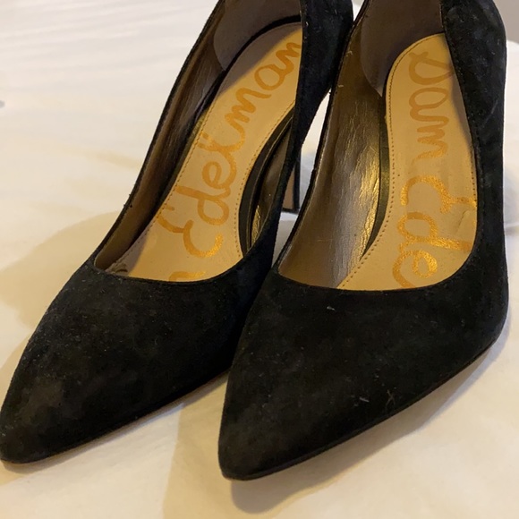 Sam Edelman Zola Black Suede Leather Heel - Picture 2 of 6